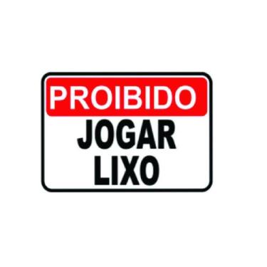 Imagem de Placa sinalização proibido jogar lixo 20x30 - pacific