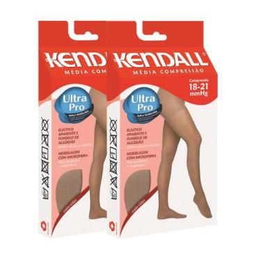 Imagem de Kit 2 Meia de Compressão Feminina Kendall 1631, P, Mel
