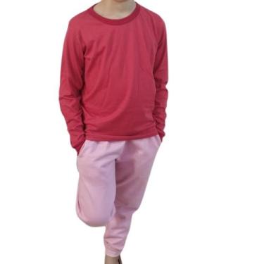 Imagem de Kit 3 Camiseta Básica infantil Menino e Menina Unisex  Manga Longa 100