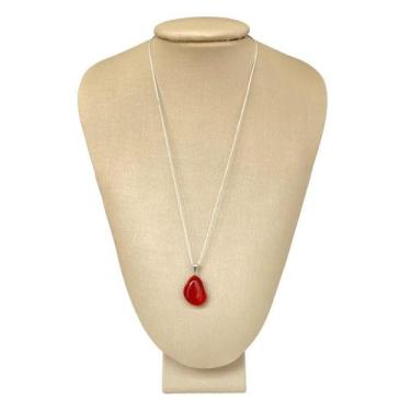 Imagem de Colar 50Cm Prata 925 Cornalina Ponte Vecchio Joias