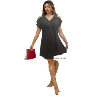 Imagem de Vestido Curto Feminino Casual Nova Moda Feminina Confortável Leve Esta