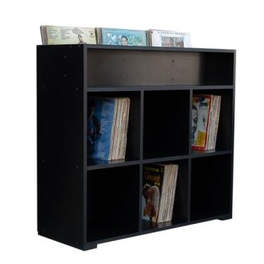 Imagem de Serena Estantes Estante Organizadora Para 102 CDs e 693 Discos De Vinil ROTEMBERG (Preto)