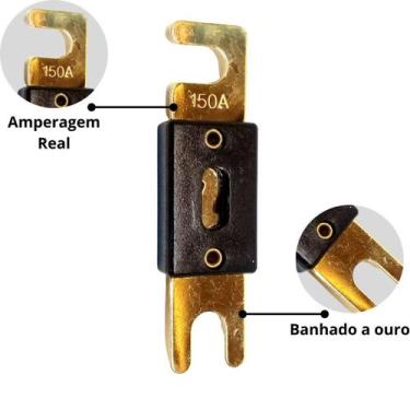 Imagem de Kit Fusíveis Cartucho Tipo Faca Grande Proteção Bateria Módulo Energia