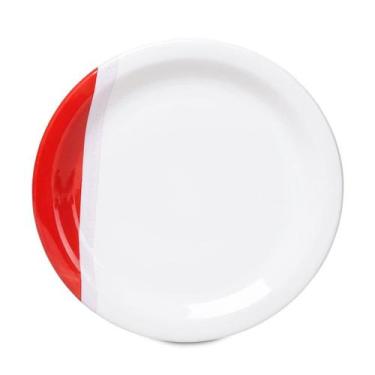 Imagem de 12 Prato De Cerâmica Para Sobremesa Linha Atual Vermelho - Central