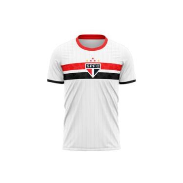 Imagem de Camisa São Paulo Stencil - Infantil - Braziline, 12, Branco