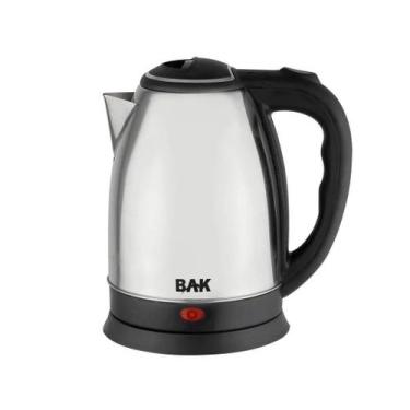 Imagem de Chaleira Jarra Elétrica Inox Prática 1100w Bak 1.8l Café Chá Preta, Pr