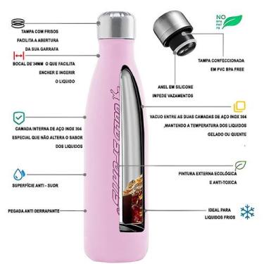 Imagem de Garrafa em Aço Inoxidável Gold Sports German 750 ml, Único, Rosa, Unis