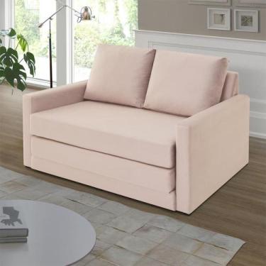 Imagem de Sofá Simi 2 em 1 Sofá Cama 1.55m Estofama, Rosé