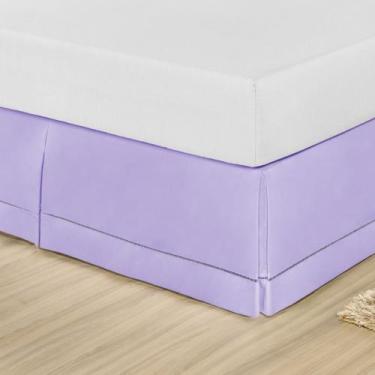Imagem de Saia Box Cama Queen Size Algodão Percal 200 Fios Ponto Palito - Rafalo