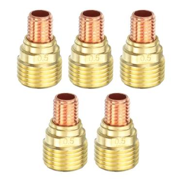 Imagem de HARFINGTON 5 peças de corpo de pinça de lente a gás 45V41 kit de consumíveis de tocha de soldagem de 0,1 cm para tocha de soldagem TIG série WP-9/20/25