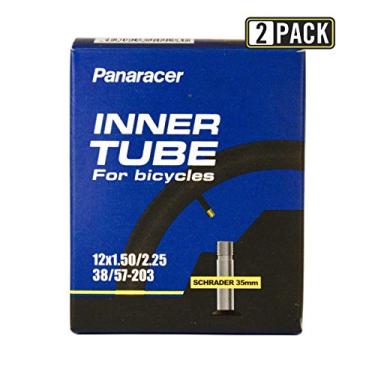 Imagem de Tubo de bicicleta Panaracer, válvula Schrader, muitos tamanhos diferentes, válvulas de 35 – 48 – 60 mm, pacote único ou dois, Embalagem com 2, 2 Pack, 12-1/2x2.25 35 mm stem
