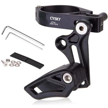 Imagem de Guia de Corrente CYSKY Mountain Bike, Guia de Corrente MTB Montagem Direta Proteção de Corrente Perfeita para a maioria das Bicicletas Bike Mountain Bike BMX Fixie (Liga de Alumínio, Preto)