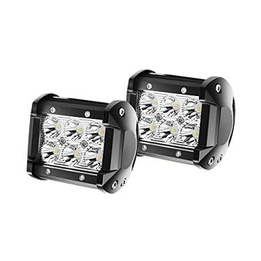 Imagem de (Pacote com 2 peças) Barra de luz LED para carro ASEMI 18 Watt 10 cm à prova d'água IP67 luz spot beam luz de trabalho off-road neblina luzes cubos luzes para caminhonete ATV UTV barco