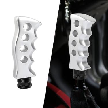 Imagem de gunroil 1 pacote com botão manual de mudança de marcha de carro com adaptador, chave inglesa de transmissão de veículo de metal durável à prova d'água com parafusos, acessórios universais de câmbio