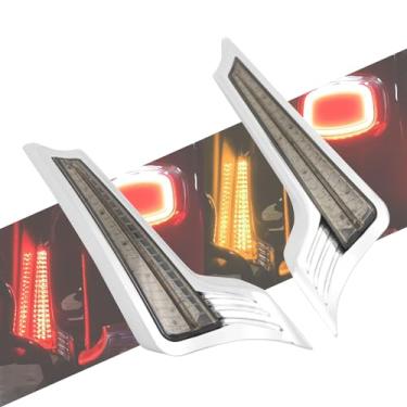 Imagem de HCmotorku Luzes de painel de enchimento de LED para motocicleta, lâmpada de para-lama traseira, seta, luz de freio de corrida adequada para Harley Touring Road King Electra Road Street Glide 2014-2023