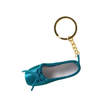 Imagem de TTETTZ Chaveiro de Sapato de Balé Elegante Compacto Chaveiro de Carro para Mochila Festa Aniversário Bolsa, Verde escuro