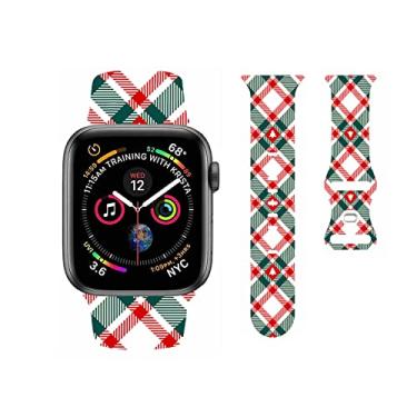 Imagem de Pulseira de relógio de Natal de personagem fina compatível com Apple Watch de 49 mm, 46 mm, 45 mm, 44 mm e 42 mm, pulseira de substituição de silicone macio para Apple Watch série SE 10, 9, 8, 7, 6,