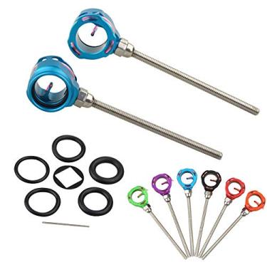 Imagem de ZSHJGJR Mira de arco recurvo com arco e flecha, pino único, fibra ótica de 0,01 cm, mira de 1 pino para acessórios de mira de arco de caça (azul)