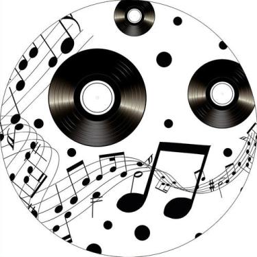 Imagem de Painel De Festa Redondo 1,50x1,50 - Anos 80 Disco de Vinil 007 - Via C