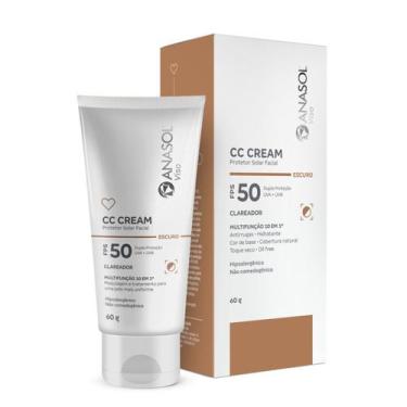 Imagem de Protetor Solar CC Cream Escuro Facial Clareador FPS 50 60g - Anasol