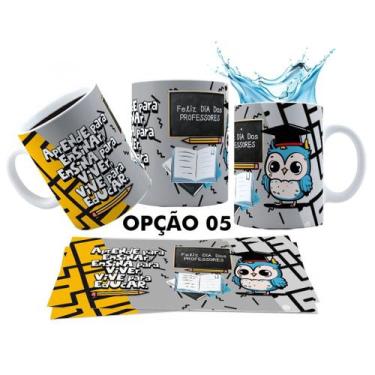 Imagem de Caneca 325ml Dia dos professores Ensinar é um ato de amor - LARANJA E 