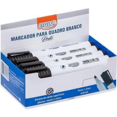 Imagem de Marcador Quadro Branco Preto C/12 Un - BRW