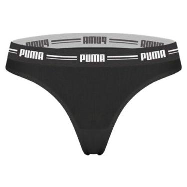 Imagem de Calcinha Puma Fio Dental Feminina - Preto, Preto, GG