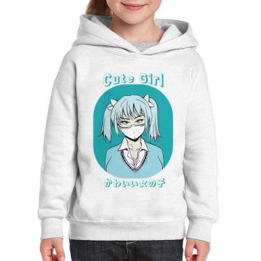 Imagem de Moletom Infantil Cute Girl - Foca na Moda, Branco, 6