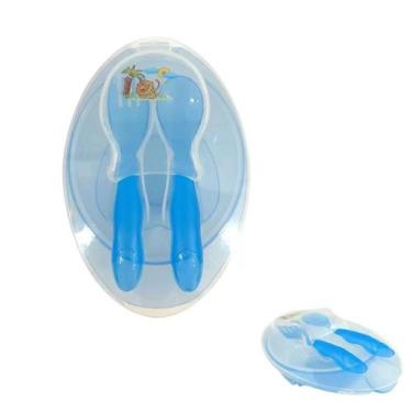 Imagem de Kit Papinha Bebe - Refeição Porta Talheres e Pratos Para Bebes e Crian