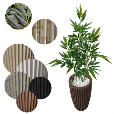 Imagem de Bambu Planta Artificial Grande com Vaso Decoração para Sala - Flor de 