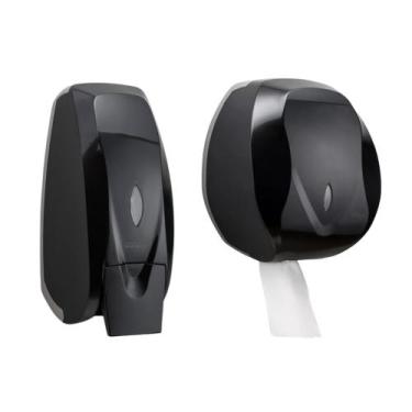 Imagem de Dispenser Rolão Velox + Saboneteira Velox - Premisse, Preto