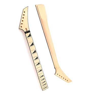 Imagem de Ogdni Braço de guitarra elétrica 24 trastes 64 polegadas Maple Fingerboard substituição porca de bloqueio para estilo Jackson