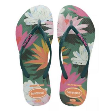 Imagem de Chinelo Havaianas Slim Summer Bliss Feminino Verde, Verde, 36