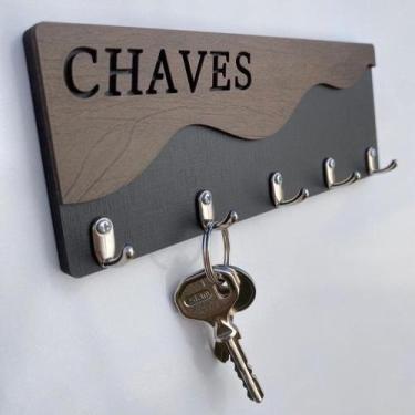Imagem de Suporte para Chaves em MDF: Organização Sofisticada e Prática com Toqu