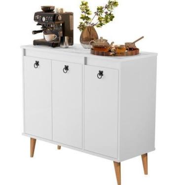 Imagem de Buffet Aparador Cantinho Do Café Retrô 3 Portas E Prateleira Dream - L