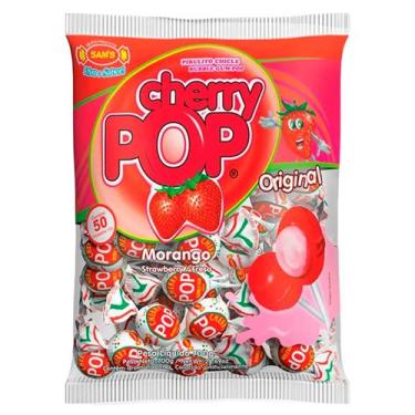 Imagem de Pirulito Morango Cherry Pop 700Gr c/50 unid - Simas