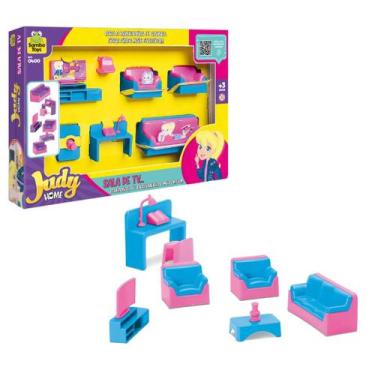 Imagem de Judy sala de tv c/ acessorios casinha brinquedo menina - Samba Toys