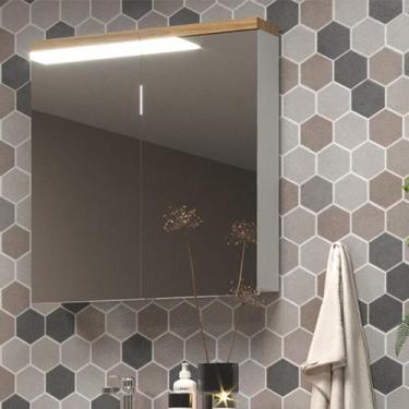 Imagem de Armário de Banheiro 70cm 02 Portas Ref 710 Cewal - Branco/Itapuã