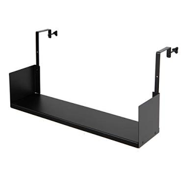 Imagem de Wallniture Prateleira organizadora de cubo de 61 cm Libro com ganchos para cubículos, organizador de mesa de escritório em casa (preto)