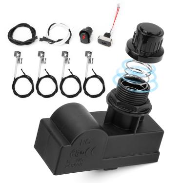 Imagem de onlyfire Kit de substituição universal de ignição de ignição de 2 saídas para Charbroil, módulo de interruptor de ignição de grelha com fios serve para Char-Broil G511-0055-W1 e vários modelos