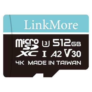 Imagem de LinkMore Cartão micro SD Lite de 512 GB, compatível com A2, UHS-I, U3, V30, Classe 10, leitura sequencial máxima de até 100 MB/s, gravação sequencial máxima de até 85 MB/s, adaptador SD incluído