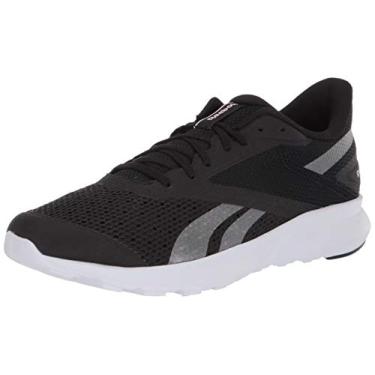 Imagem de Reebok Tênis de corrida feminino Low, Preto/Branco/Rosa Pixel, 36