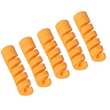 Imagem de Capa protetora de quadro, CANSUCC 5 peças de borracha protetor de cabo de freio protetor preto para mangueiras entusiastas de ciclismo (amarelo)