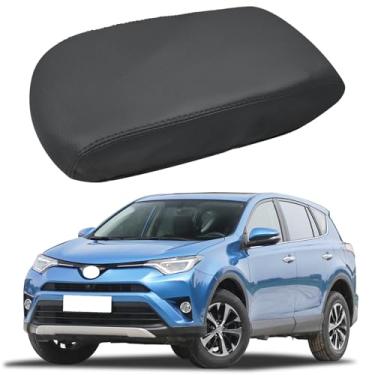 Imagem de Bilisin Capa de console central compatível com Toyota RAV4 2013-2018 acessórios à prova d'água capa de tampa do console intermediário capa protetora de caixa de apoio de braço de couro PU