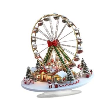 Imagem de Esquirla Decoração de roda de casas de Natal acrílicas para mesa de exposição para lareira de canto