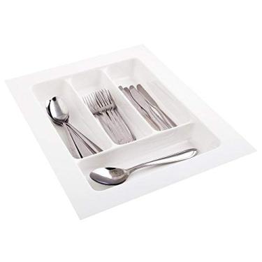 Imagem de Organizador De Talheres 10177 para Gavetas De Cozinha - Branco - 380mm x 475mm
