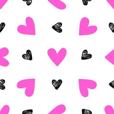 Imagem de Papel De Parede Adesivo Coração Girl Teen Quarto Menina 10m - Bazar do