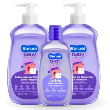 Imagem de Kit 2 Sabonete Líquido + Colônia de Bebê Sono Tranquilo - Baruel Baby