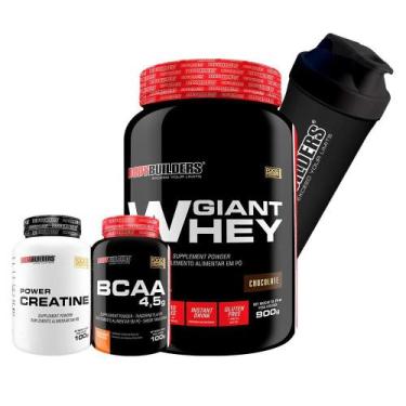 Imagem de Kit Giant Whey 900G+ Bcaa 4,5 100G+ Power Creatina 100G - Bodybuilders