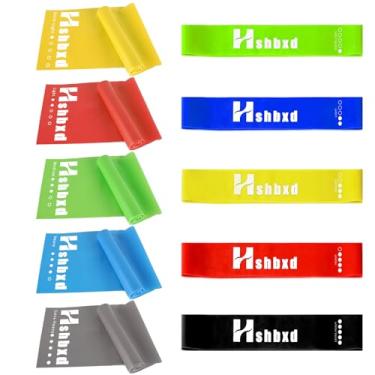 Imagem de Faixas de resistência para malhar, faixas de fisioterapia, elástico sem látex e conjunto de faixas de exercício para alongamento, adequado para reabilitação, ioga, pilates, academia, exercícios em